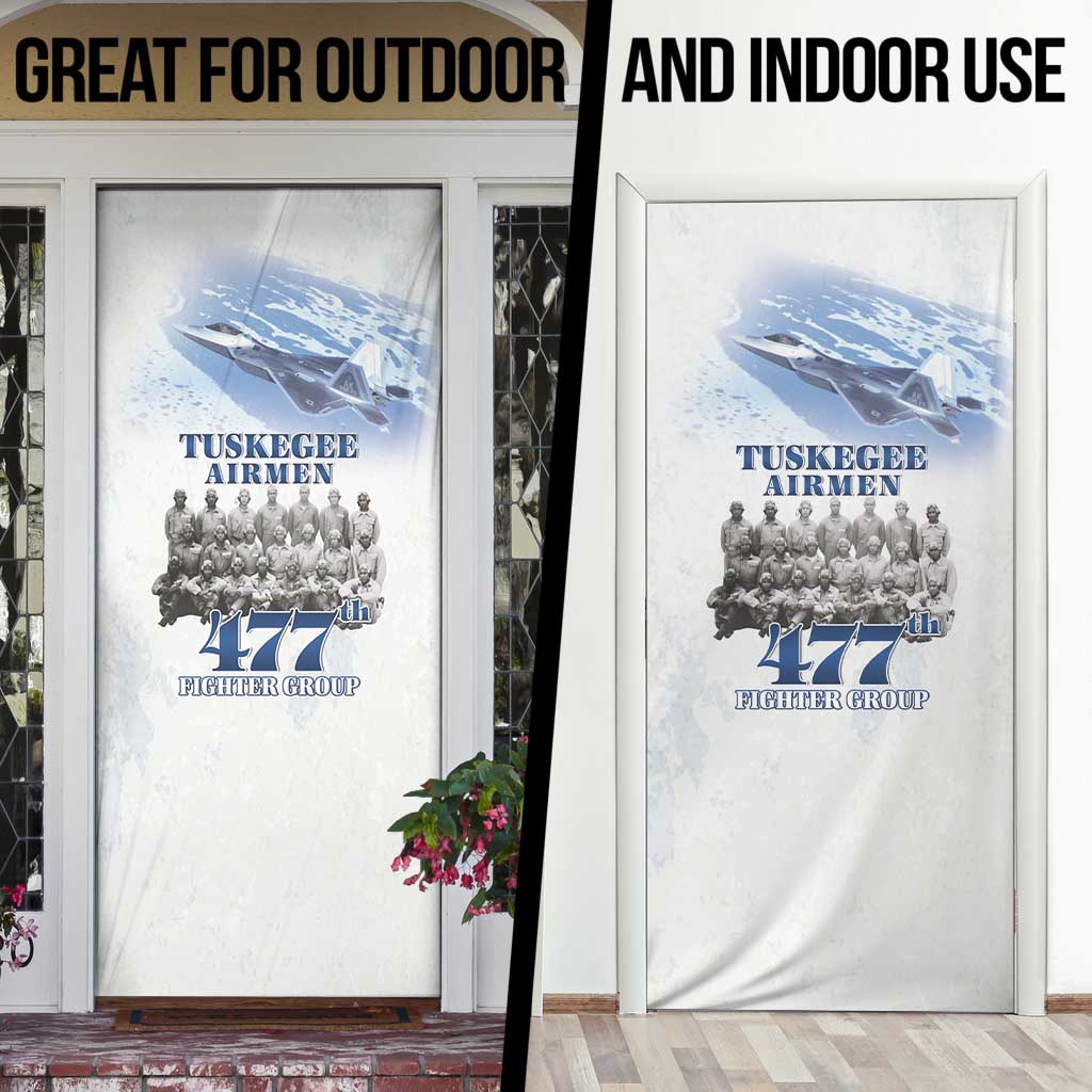 Tuskegee Airmen 477th Fighter Group Door Cover Blue Sky Heritage - Wonder Print Shop