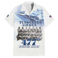 Tuskegee Airmen 477th Fighter Group Family Matching Long Sleeve Bodycon Dress and Hawaiian Shirt Blue Sky Heritage - Wonder Print Shop