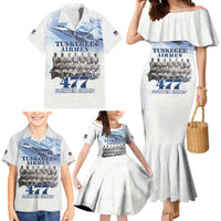 Tuskegee Airmen 477th Fighter Group Family Matching Mermaid Dress and Hawaiian Shirt Blue Sky Heritage - Wonder Print Shop