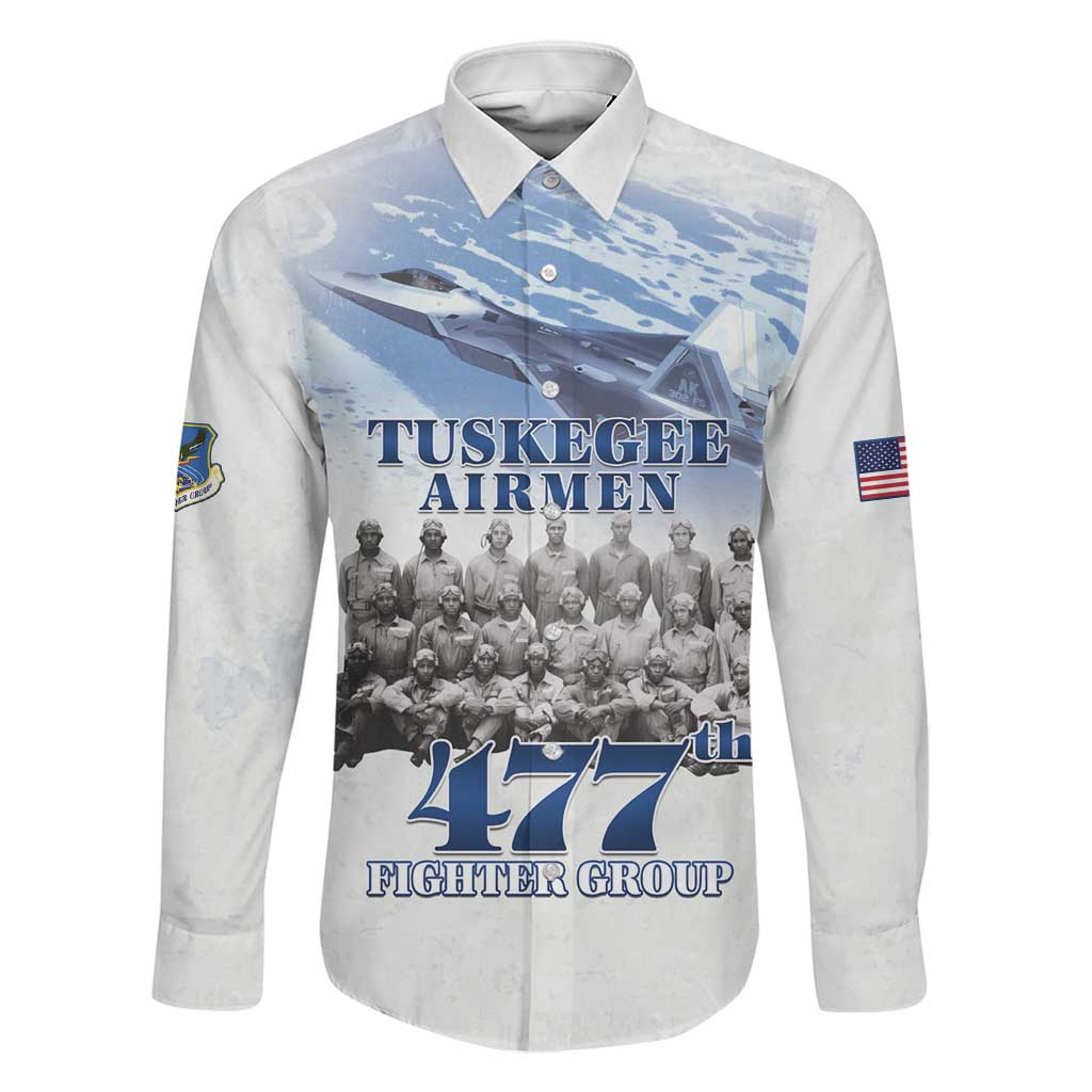 Tuskegee Airmen 477th Fighter Group Family Matching Puletasi and Hawaiian Shirt Blue Sky Heritage - Wonder Print Shop