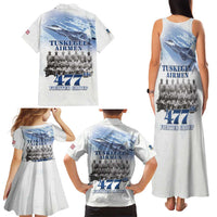 Tuskegee Airmen 477th Fighter Group Family Matching Tank Maxi Dress and Hawaiian Shirt Blue Sky Heritage - Wonder Print Shop