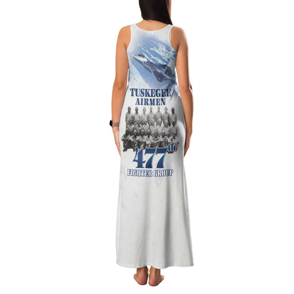 Tuskegee Airmen 477th Fighter Group Family Matching Tank Maxi Dress and Hawaiian Shirt Blue Sky Heritage - Wonder Print Shop