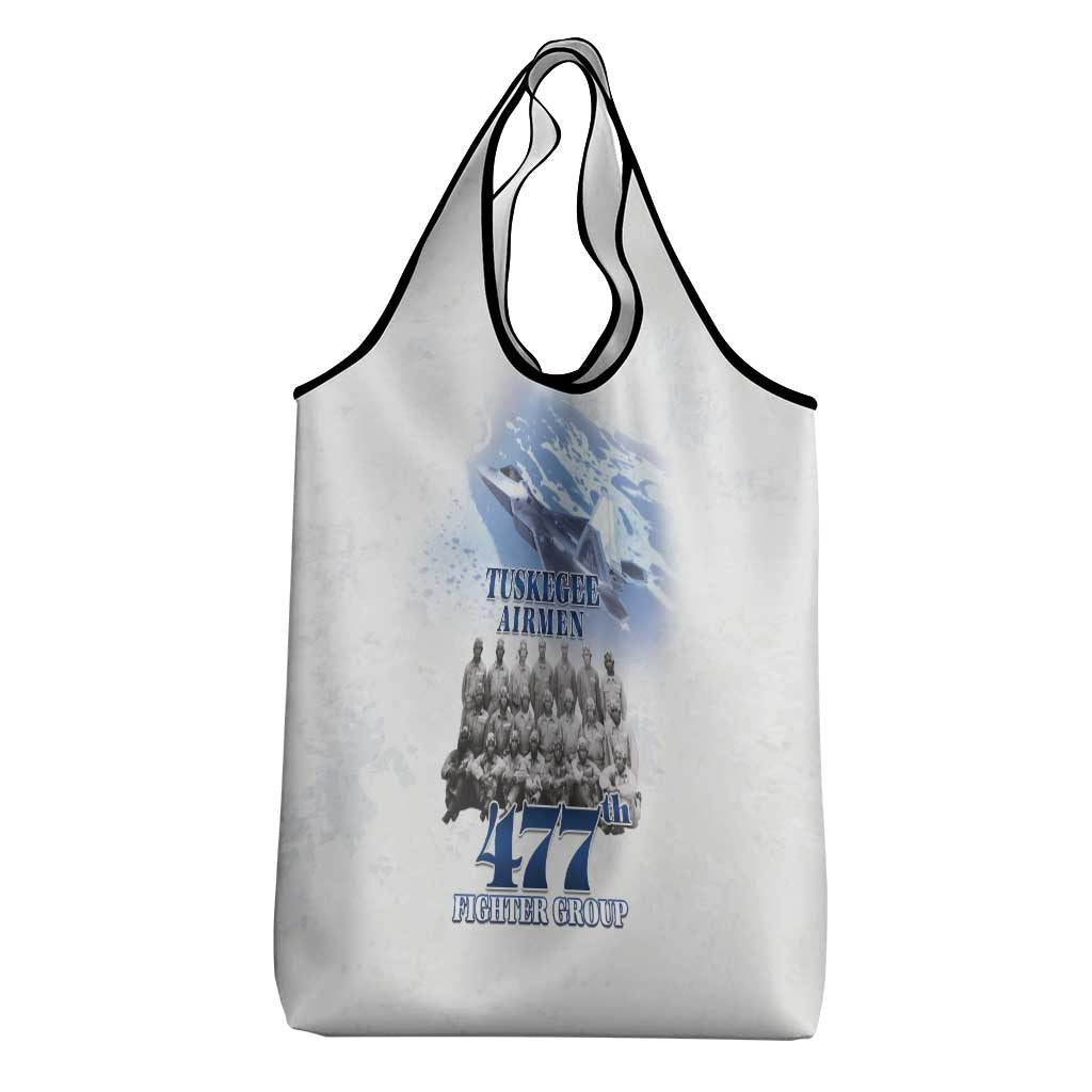 Tuskegee Airmen 477th Fighter Group Grocery Bag Blue Sky Heritage - Wonder Print Shop