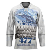 Tuskegee Airmen 477th Fighter Group Hockey Jersey Blue Sky Heritage - Wonder Print Shop
