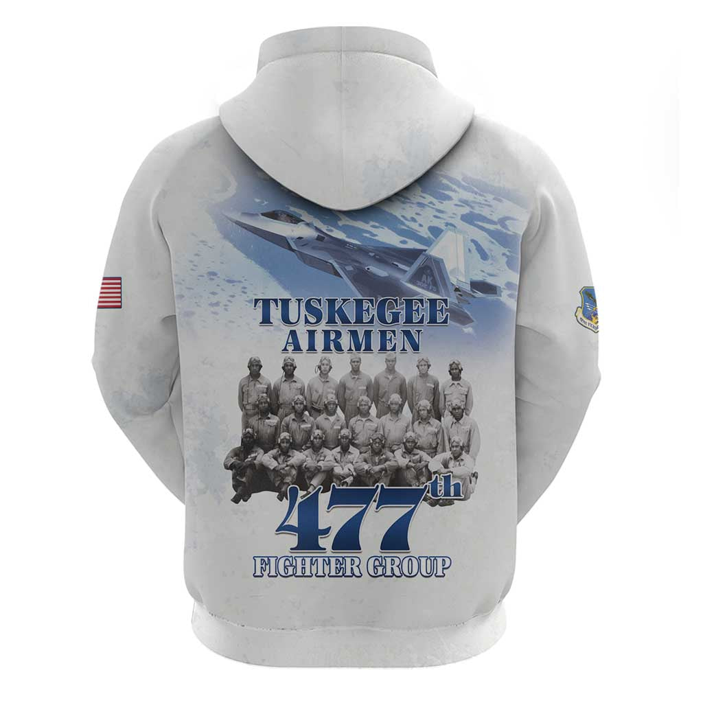 Tuskegee Airmen 477th Fighter Group Hoodie Blue Sky Heritage - Wonder Print Shop