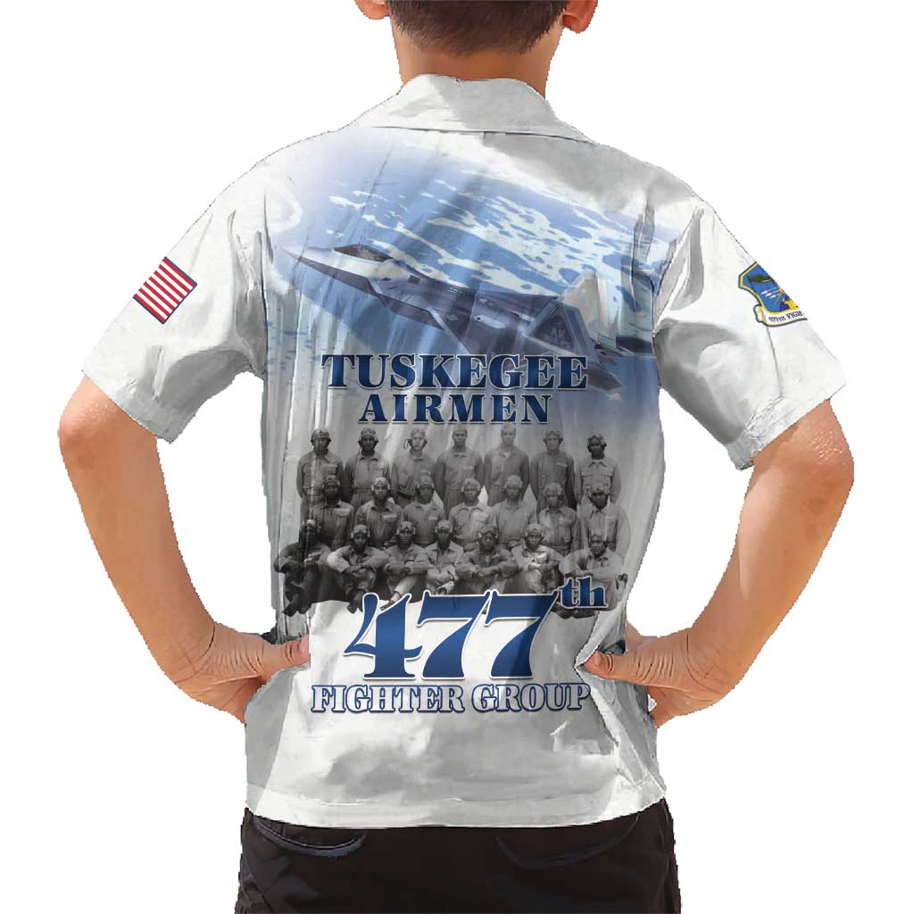 Tuskegee Airmen 477th Fighter Group Kid Hawaiian Shirt Blue Sky Heritage - Wonder Print Shop