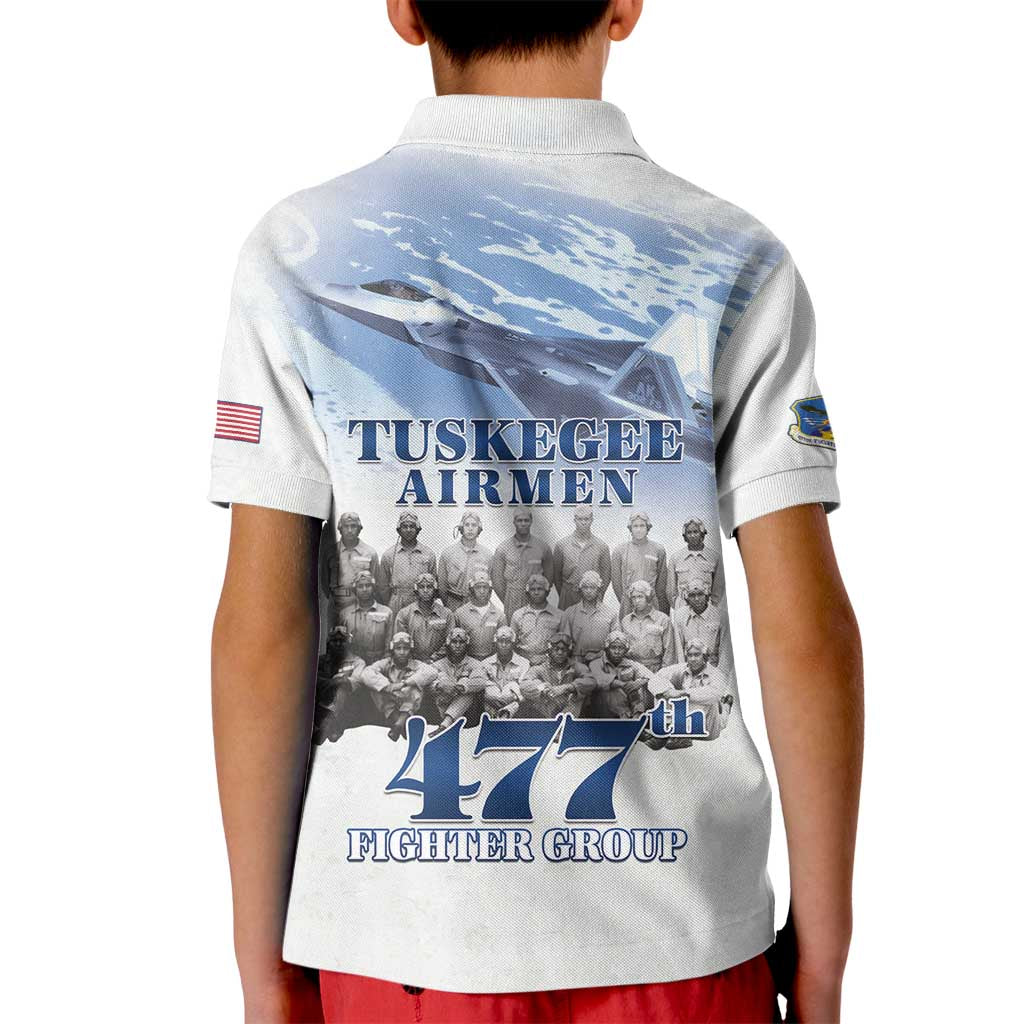 Tuskegee Airmen 477th Fighter Group Kid Polo Shirt Blue Sky Heritage - Wonder Print Shop