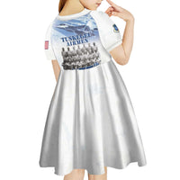 Tuskegee Airmen 477th Fighter Group Kid Short Sleeve Dress Blue Sky Heritage - Wonder Print Shop