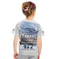 Tuskegee Airmen 477th Fighter Group Kid T Shirt Blue Sky Heritage - Wonder Print Shop