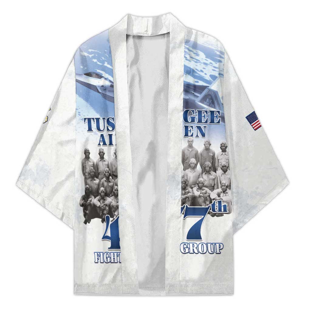 Tuskegee Airmen 477th Fighter Group Kimono Blue Sky Heritage - Wonder Print Shop