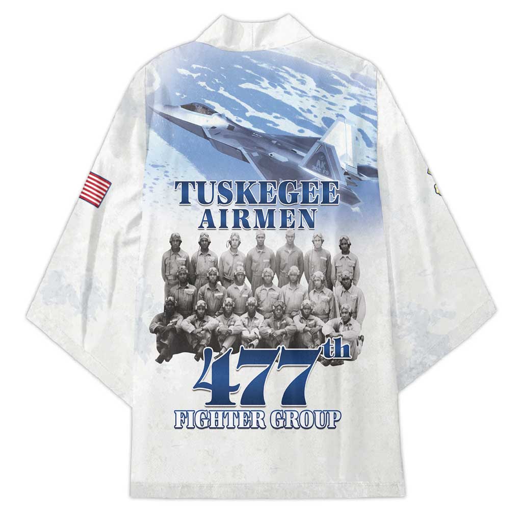 Tuskegee Airmen 477th Fighter Group Kimono Blue Sky Heritage - Wonder Print Shop
