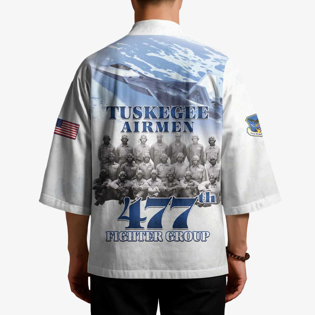 Tuskegee Airmen 477th Fighter Group Kimono Blue Sky Heritage - Wonder Print Shop