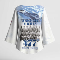 Tuskegee Airmen 477th Fighter Group Kimono Sleeve Blouse Blue Sky Heritage - Wonder Print Shop