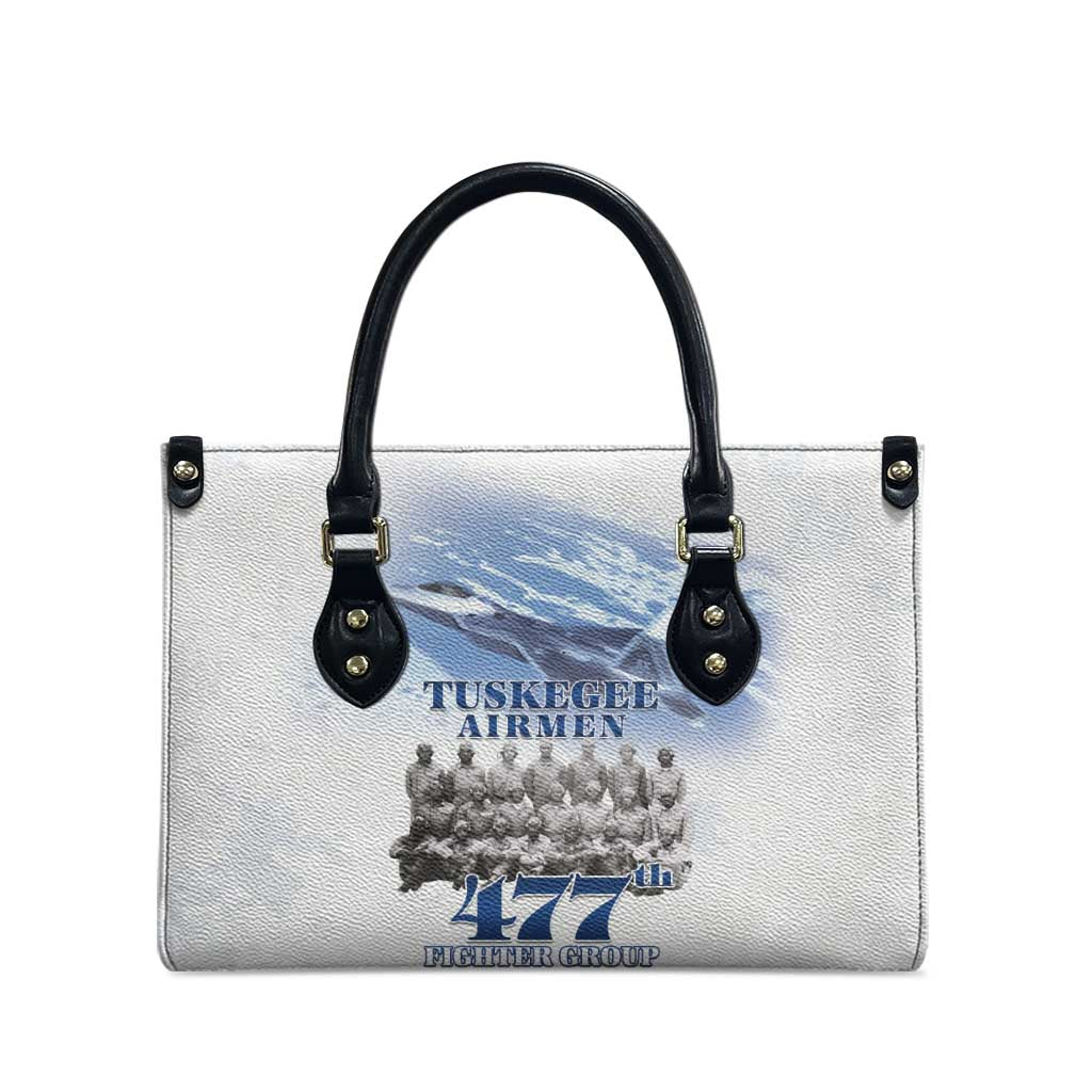 Tuskegee Airmen 477th Fighter Group Leather Bag Blue Sky Heritage - Wonder Print Shop