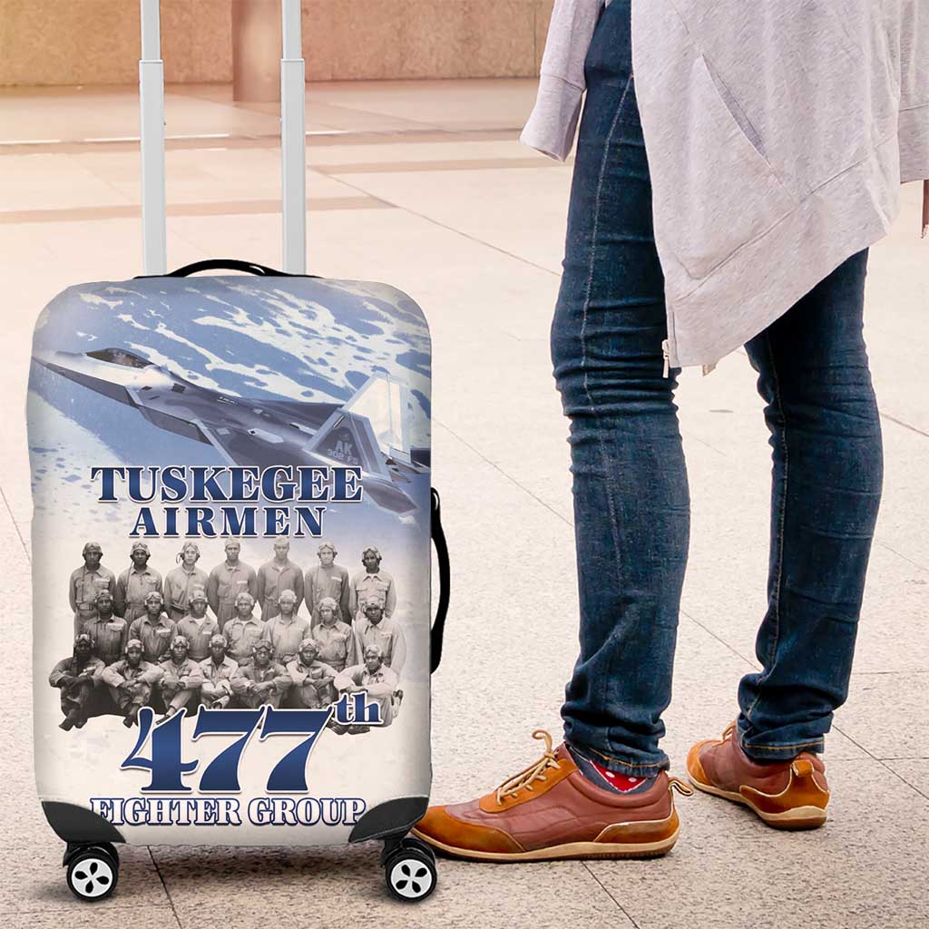 Tuskegee Airmen 477th Fighter Group Luggage Cover Blue Sky Heritage - Wonder Print Shop