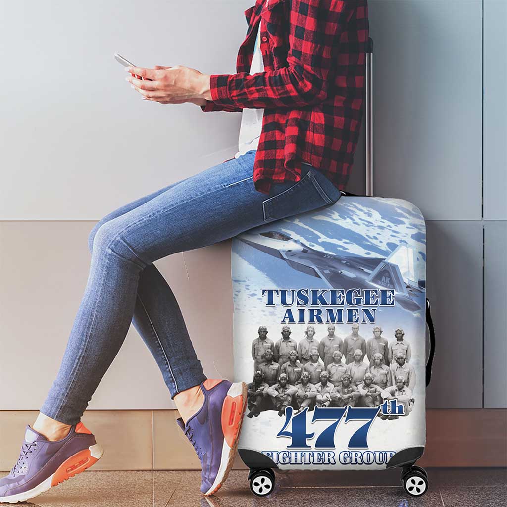 Tuskegee Airmen 477th Fighter Group Luggage Cover Blue Sky Heritage - Wonder Print Shop
