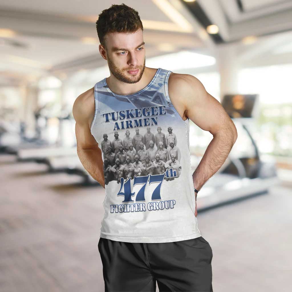 Tuskegee Airmen 477th Fighter Group Men Tank Top Blue Sky Heritage - Wonder Print Shop