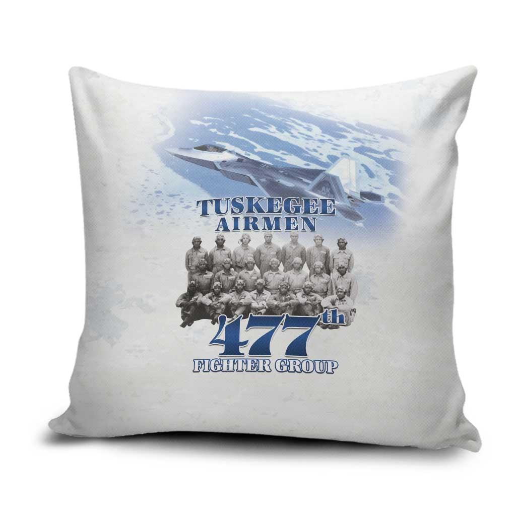 Tuskegee Airmen 477th Fighter Group Pillow Cover Blue Sky Heritage - Wonder Print Shop