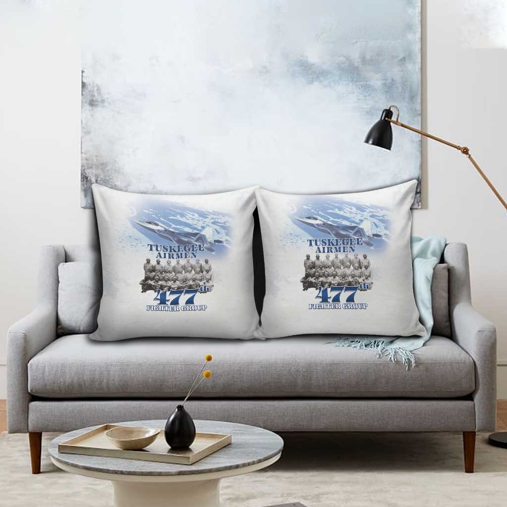 Tuskegee Airmen 477th Fighter Group Pillow Cover Blue Sky Heritage - Wonder Print Shop