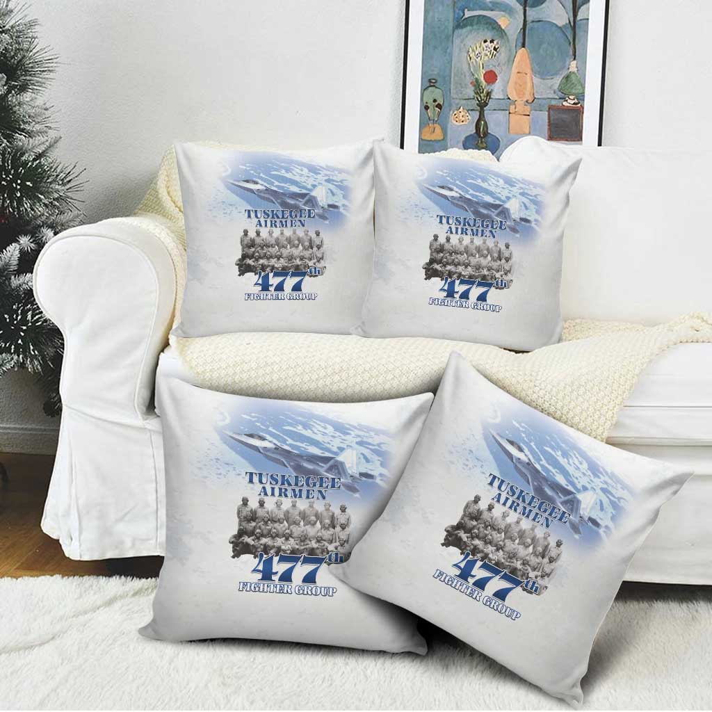 Tuskegee Airmen 477th Fighter Group Pillow Cover Blue Sky Heritage - Wonder Print Shop