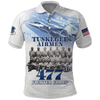 Tuskegee Airmen 477th Fighter Group Polo Shirt Blue Sky Heritage - Wonder Print Shop