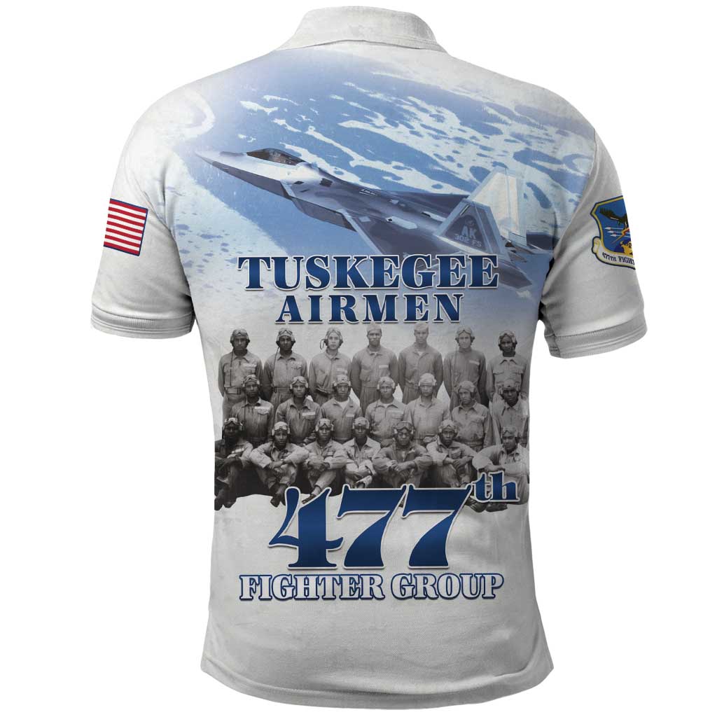 Tuskegee Airmen 477th Fighter Group Polo Shirt Blue Sky Heritage - Wonder Print Shop
