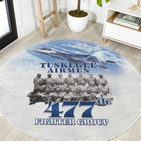 Tuskegee Airmen 477th Fighter Group Round Carpet Blue Sky Heritage - Wonder Print Shop