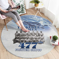 Tuskegee Airmen 477th Fighter Group Round Carpet Blue Sky Heritage - Wonder Print Shop