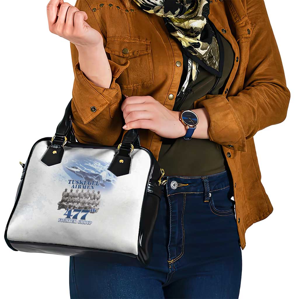 Tuskegee Airmen 477th Fighter Group Shoulder Handbag Blue Sky Heritage - Wonder Print Shop