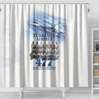 Tuskegee Airmen 477th Fighter Group Shower Curtain Blue Sky Heritage - Wonder Print Shop