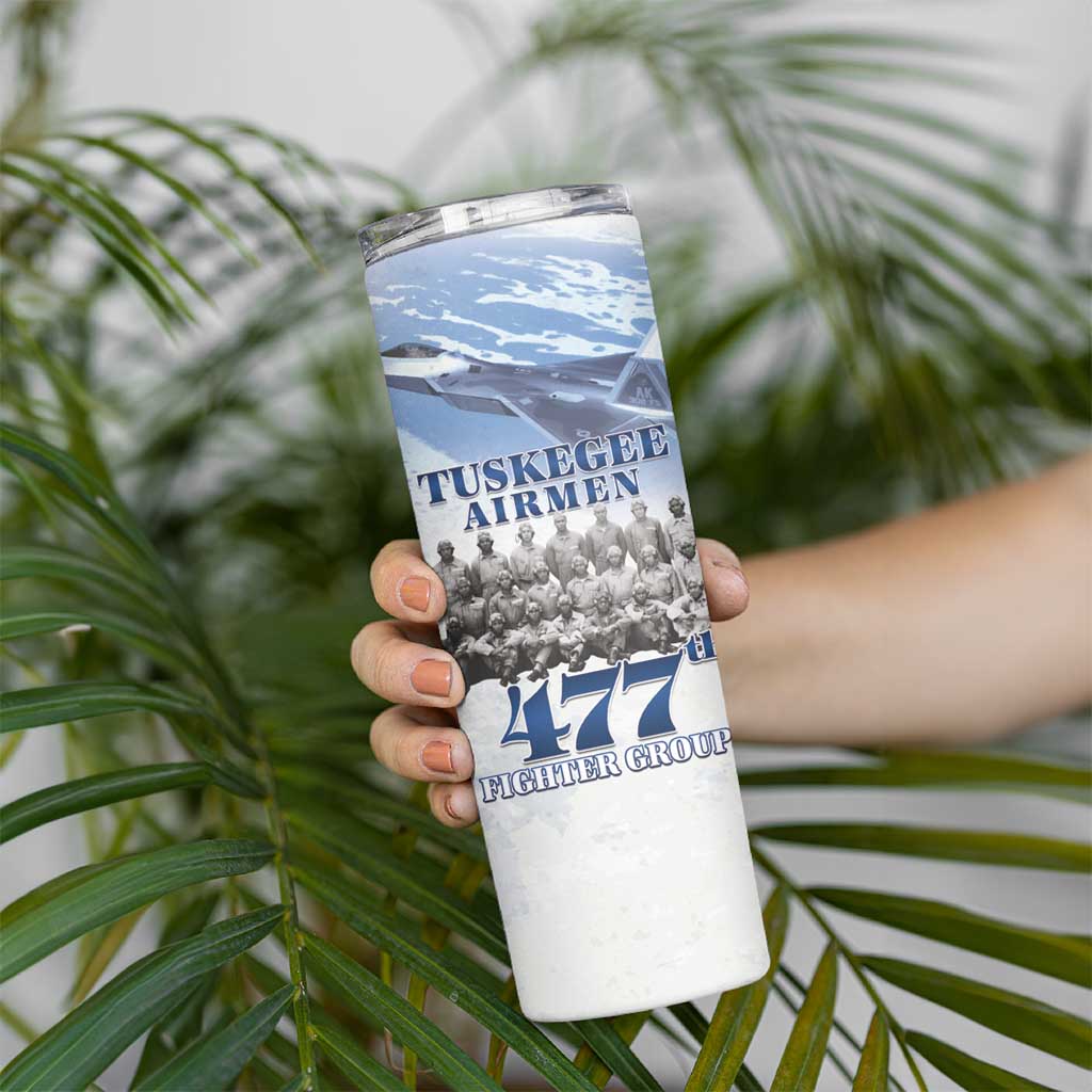 Tuskegee Airmen 477th Fighter Group Skinny Tumbler Blue Sky Heritage - Wonder Print Shop