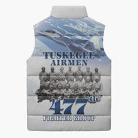 Tuskegee Airmen 477th Fighter Group Sleeveless Puffer Jacket Blue Sky Heritage - Wonder Print Shop