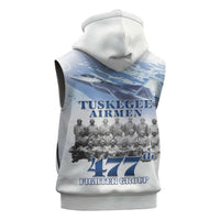 Tuskegee Airmen 477th Fighter Group Sleeveless Zip Hoodie Blue Sky Heritage - Wonder Print Shop