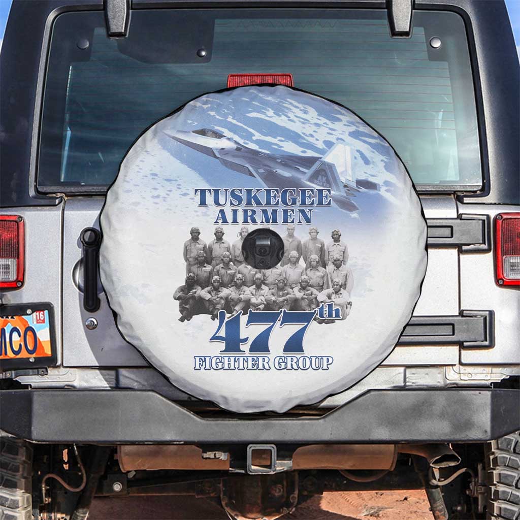 Tuskegee Airmen 477th Fighter Group Spare Tire Cover Blue Sky Heritage - Wonder Print Shop