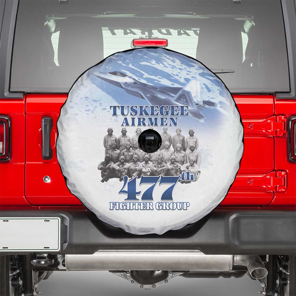Tuskegee Airmen 477th Fighter Group Spare Tire Cover Blue Sky Heritage - Wonder Print Shop