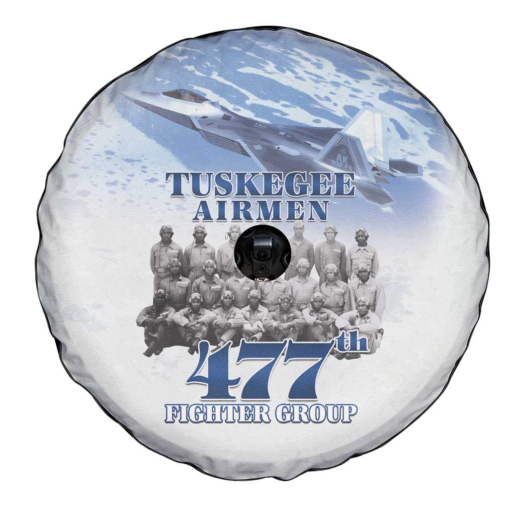 Tuskegee Airmen 477th Fighter Group Spare Tire Cover Blue Sky Heritage - Wonder Print Shop