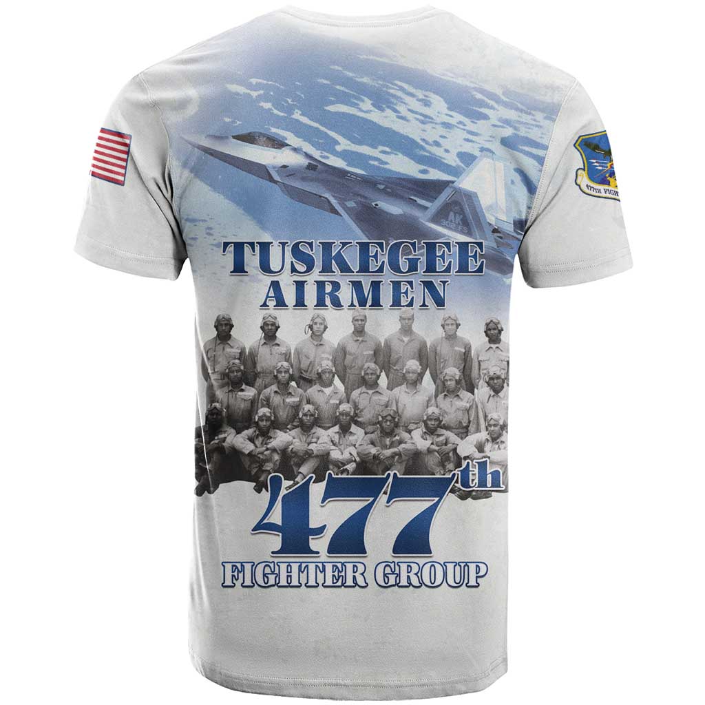 Tuskegee Airmen 477th Fighter Group T Shirt Blue Sky Heritage - Wonder Print Shop