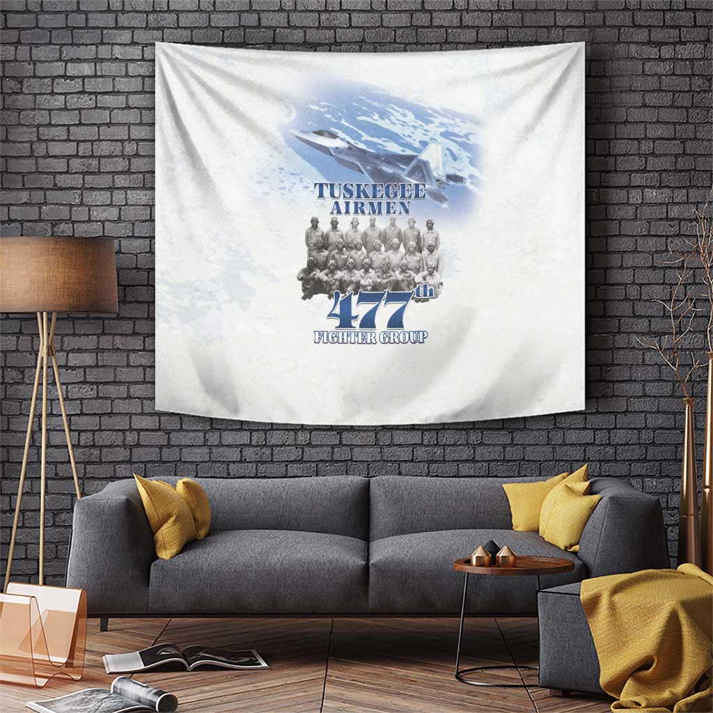Tuskegee Airmen 477th Fighter Group Tapestry Blue Sky Heritage - Wonder Print Shop