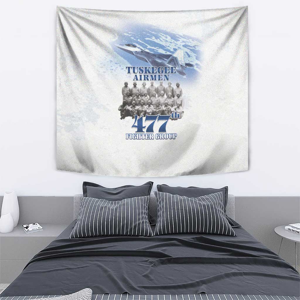 Tuskegee Airmen 477th Fighter Group Tapestry Blue Sky Heritage - Wonder Print Shop