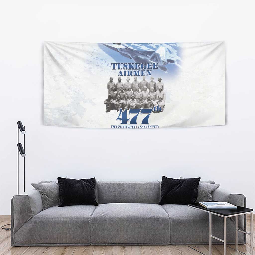 Tuskegee Airmen 477th Fighter Group Tapestry Blue Sky Heritage - Wonder Print Shop