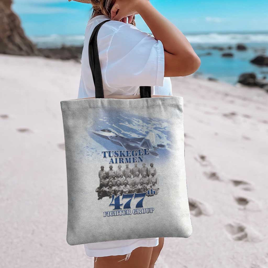 Tuskegee Airmen 477th Fighter Group Tote Bag Blue Sky Heritage - Wonder Print Shop
