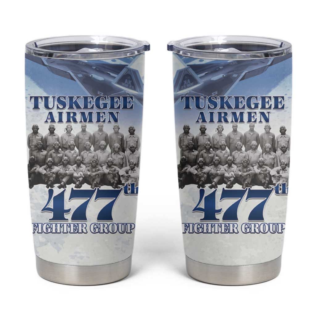 Tuskegee Airmen 477th Fighter Group Tumbler Cup Blue Sky Heritage - Wonder Print Shop