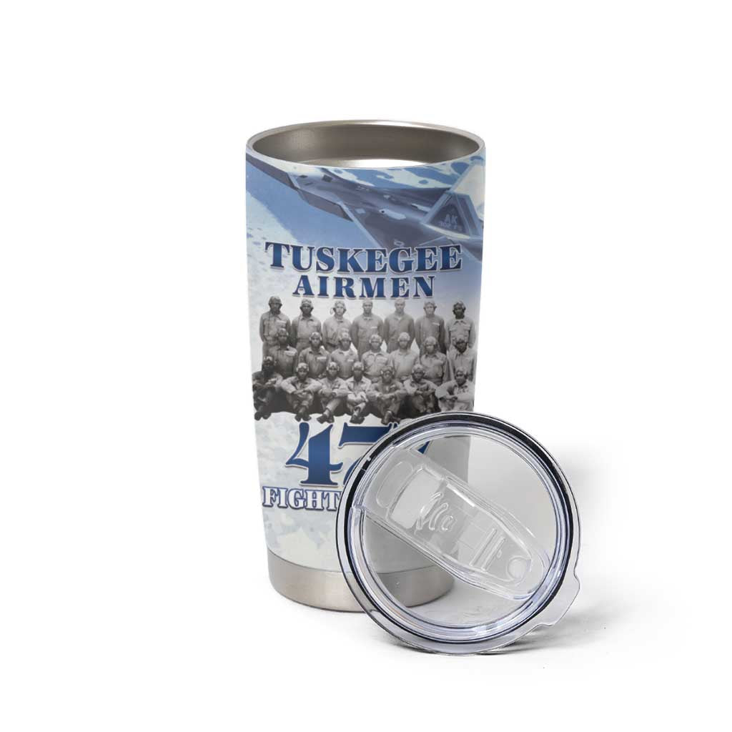 Tuskegee Airmen 477th Fighter Group Tumbler Cup Blue Sky Heritage - Wonder Print Shop