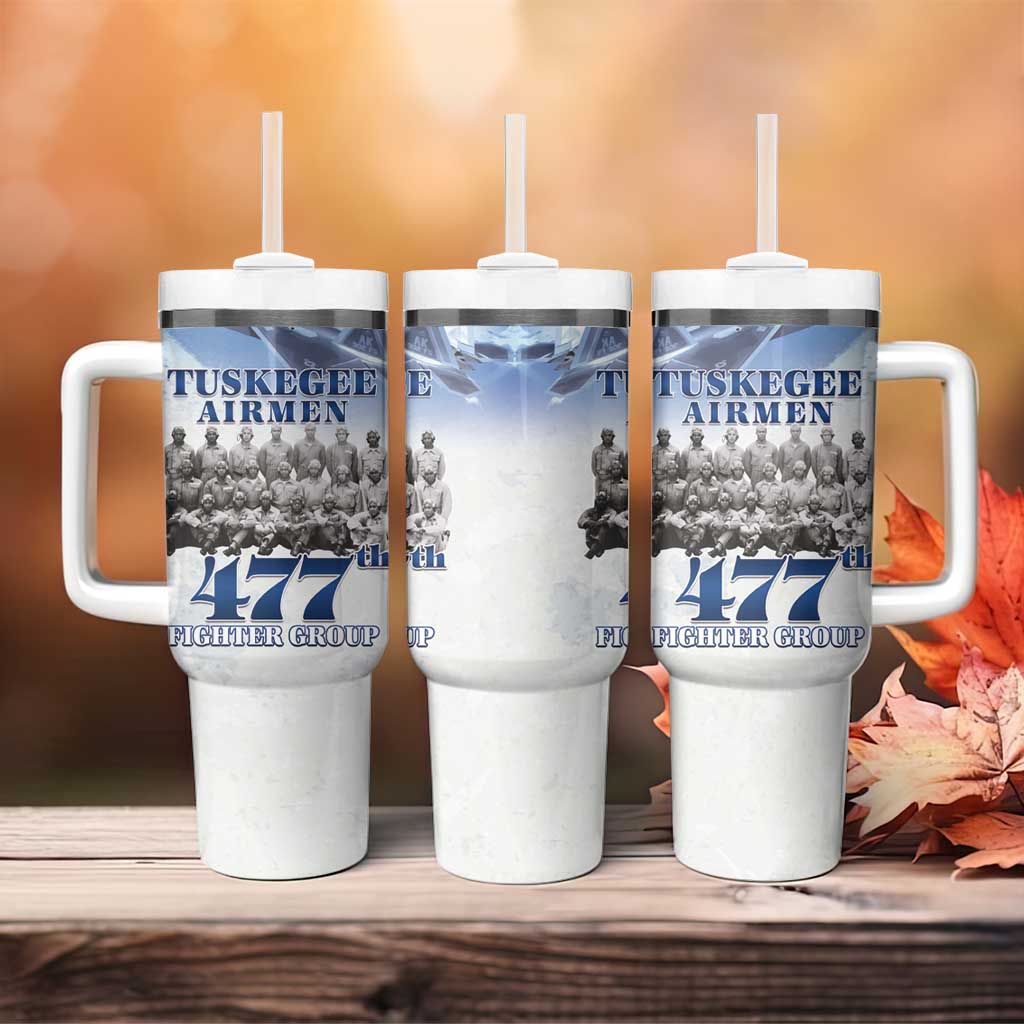 Tuskegee Airmen 477th Fighter Group Tumbler With Handle Blue Sky Heritage - Wonder Print Shop