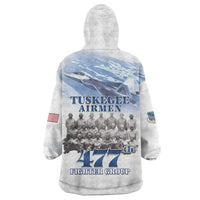Tuskegee Airmen 477th Fighter Group Wearable Blanket Hoodie Blue Sky Heritage - Wonder Print Shop