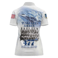 Tuskegee Airmen 477th Fighter Group Women Polo Shirt Blue Sky Heritage - Wonder Print Shop