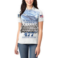 Tuskegee Airmen 477th Fighter Group Women Polo Shirt Blue Sky Heritage - Wonder Print Shop