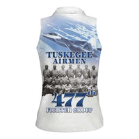 Tuskegee Airmen 477th Fighter Group Women Sleeveless Polo Shirt Blue Sky Heritage - Wonder Print Shop
