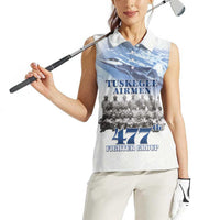 Tuskegee Airmen 477th Fighter Group Women Sleeveless Polo Shirt Blue Sky Heritage - Wonder Print Shop