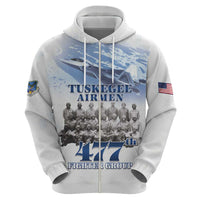 Tuskegee Airmen 477th Fighter Group Zip Hoodie Blue Sky Heritage - Wonder Print Shop